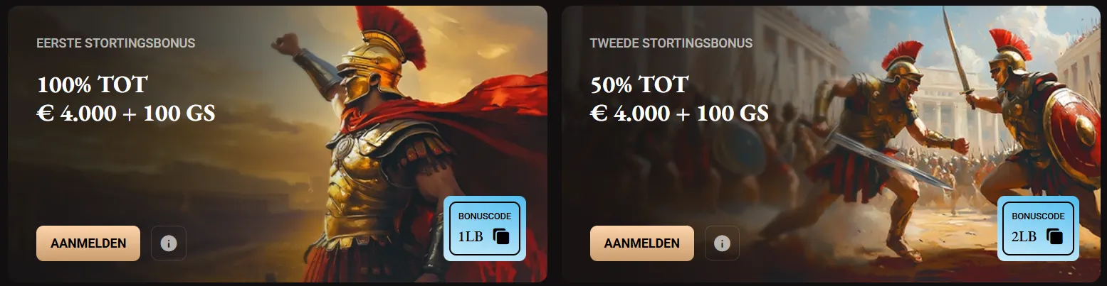 LegionBet casino bonus en promotie voor nieuwe spelers